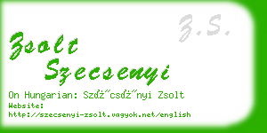 zsolt szecsenyi business card